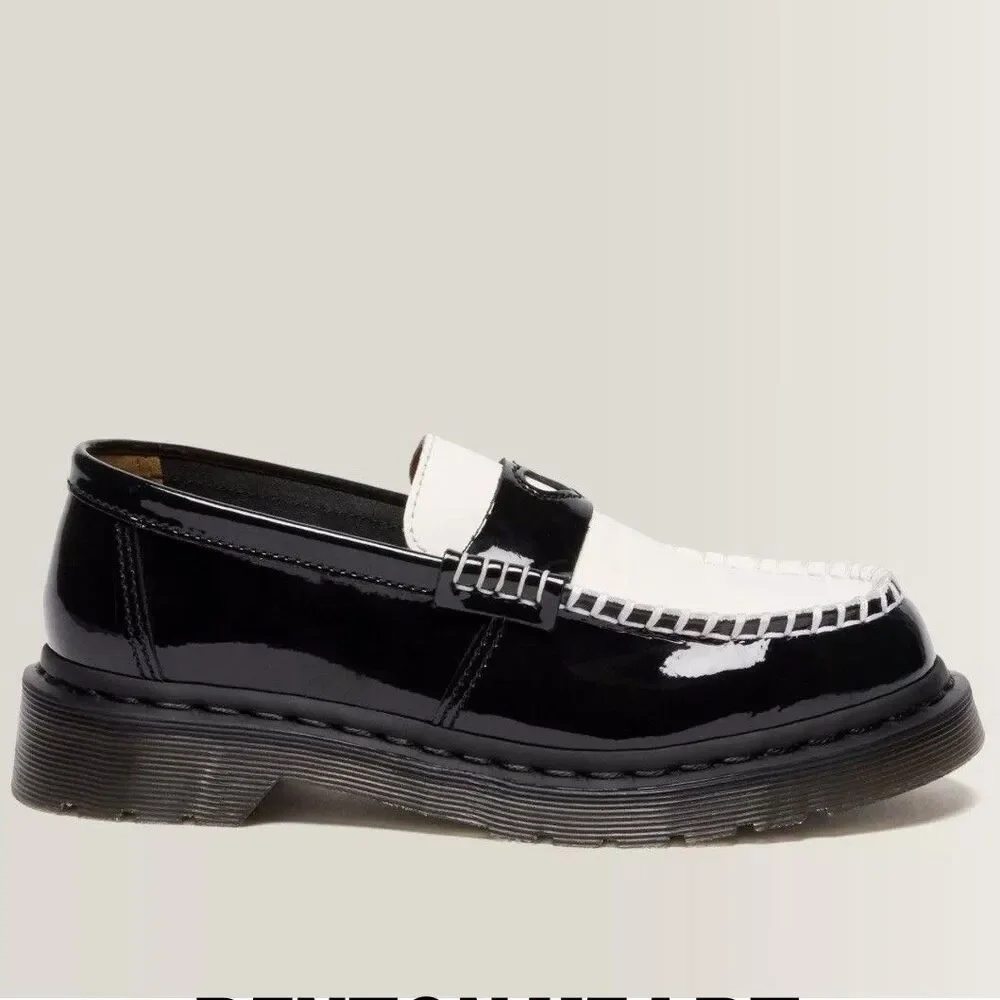 Dr Martens Penton Heart Two-Tone Patent Leather Loafers